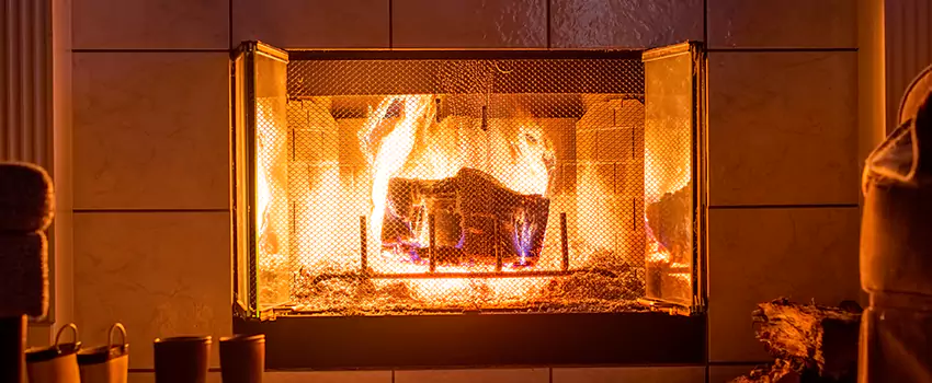 Mendota Hearth Landscape Fireplace Installation in College Park, Maryland